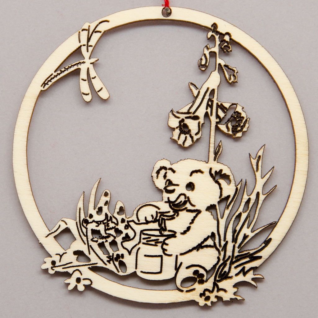 Kreisornament Teddy mit Honig