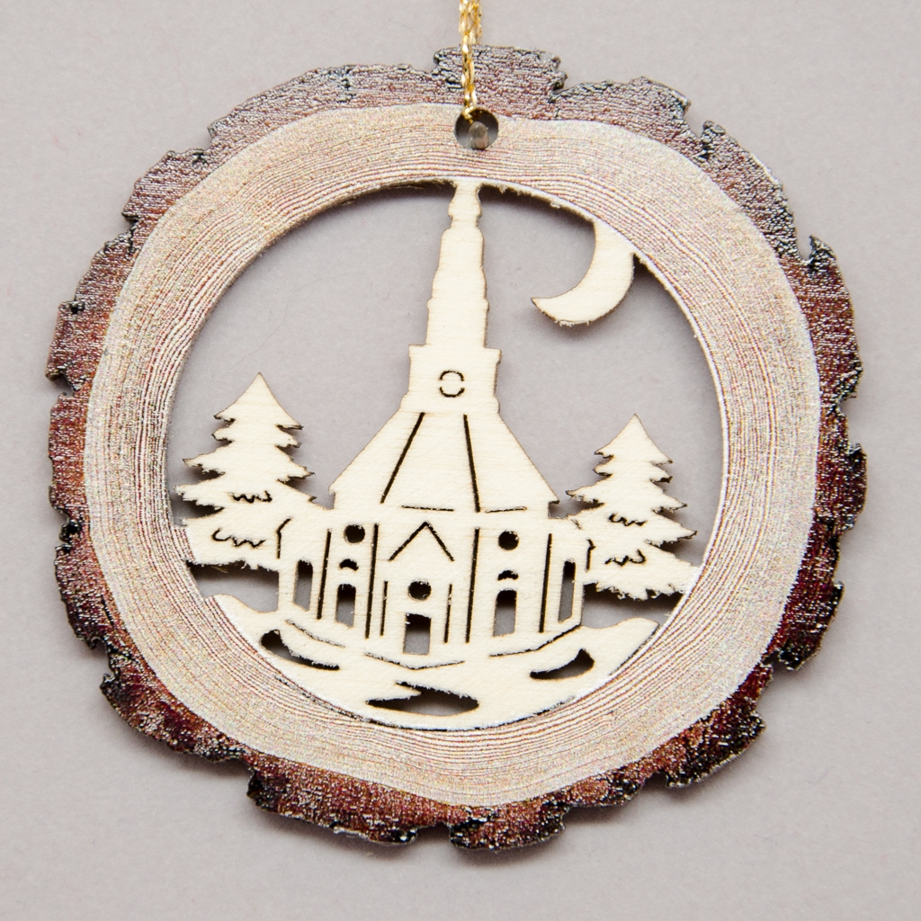 Kirche Seiffen in Ornament Rindenoptik