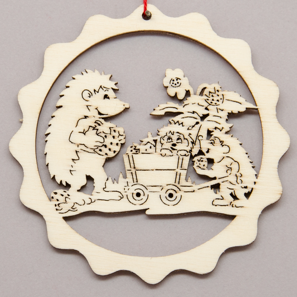Kreisornament Igelfamilie